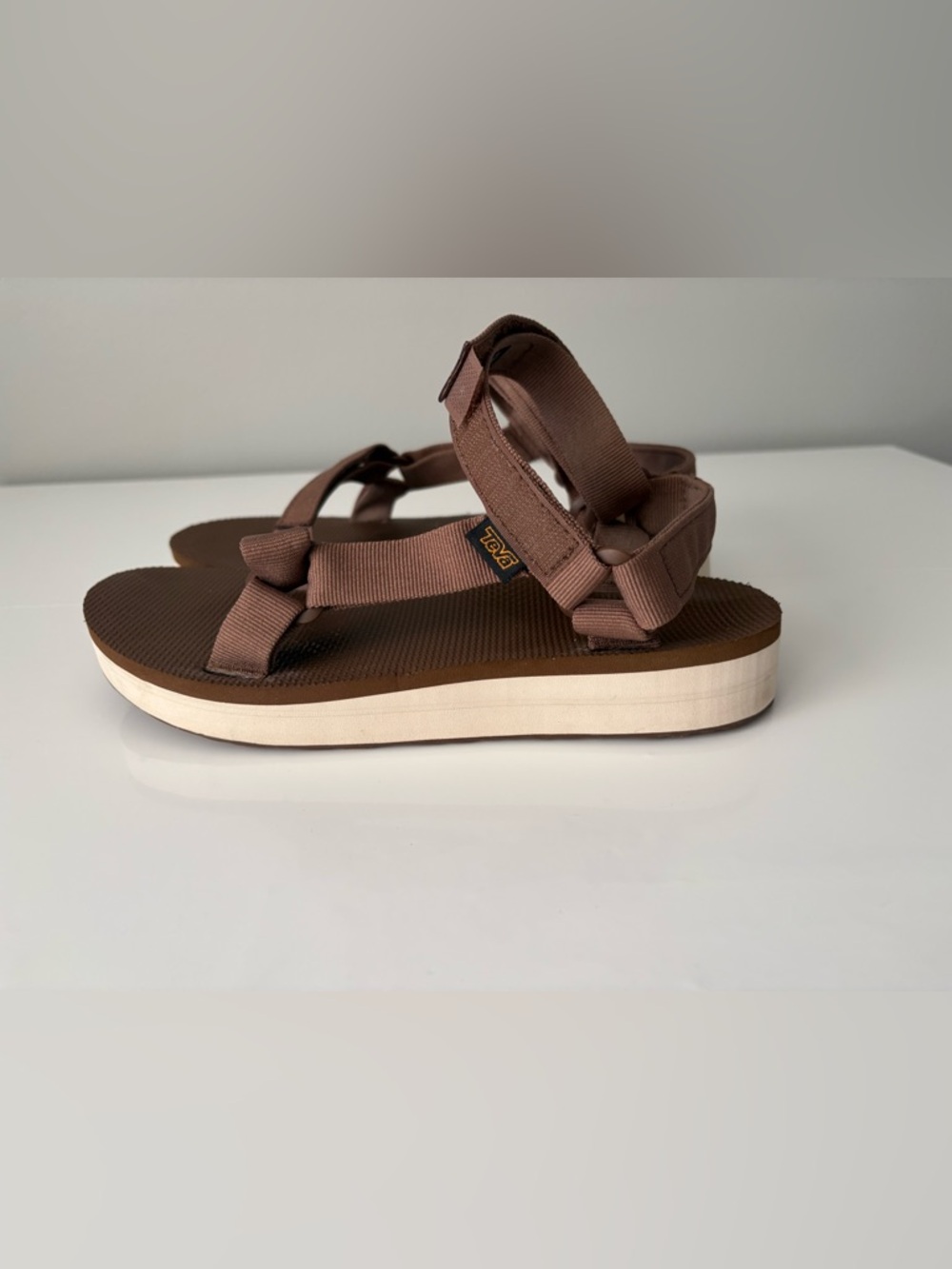 Teva Midform Universal Brown Sandals Comfort Strap Size 9 - Picture 3 of 10